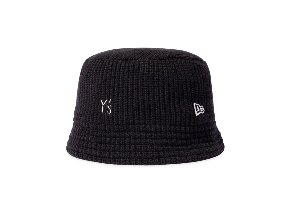 NEW ERA x Y's SS25 Outline Logo Knit Bucket "Black"