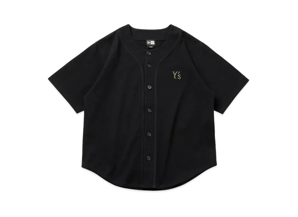 NEW ERA x Y's SS25 Outline Logo Cotton Baseball Shirt "Black"
