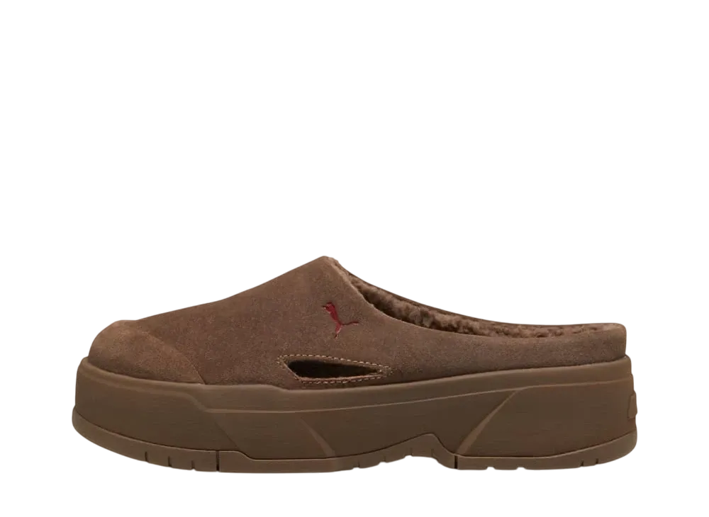 Puma Women's CA Mule Frost Explorer "Totally Taupe/Intense Red"