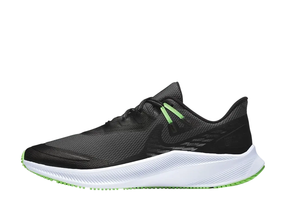 ナイキ クエスト3 シールド "ブラック/オブシディアンミスト/ポイズングリーン/ブラック"