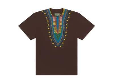 DENIM TEARS Dashiki Trompe L'oeil Tee "Brown"