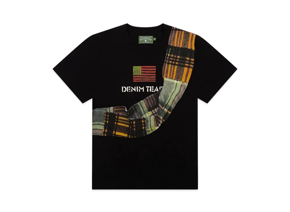 DENIM TEARS Tartan Sash Trompe L'oeil Tee "Black"