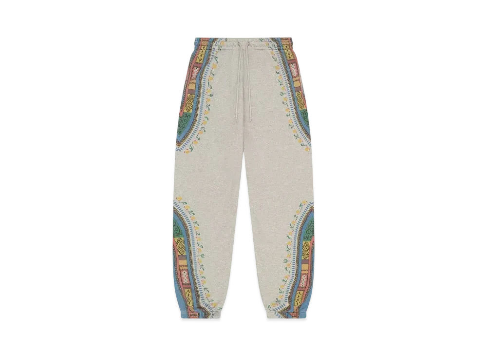 DENIM TEARS Dashiki Trompe L'oeil Sweatpants "Grey"