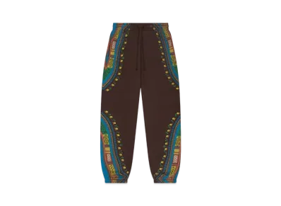 DENIM TEARS Dashiki Trompe L'oeil Sweatpants "Brown"