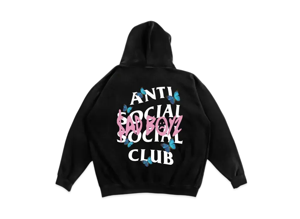 ANTI SOCIAL SOCIAL CLUB x Sad Boys Season2 Sad and Anti Social Hoodie "Black"