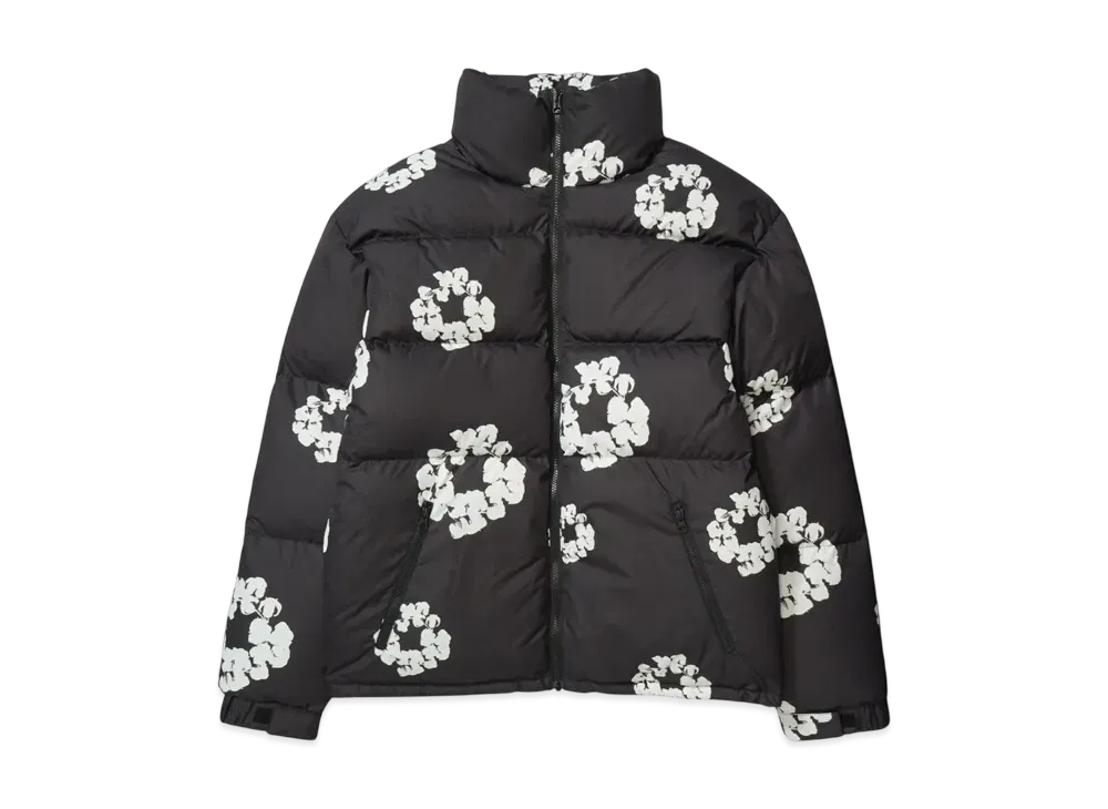 DENIM TEARS Cotton Wreath Puffer Jacket "Black"