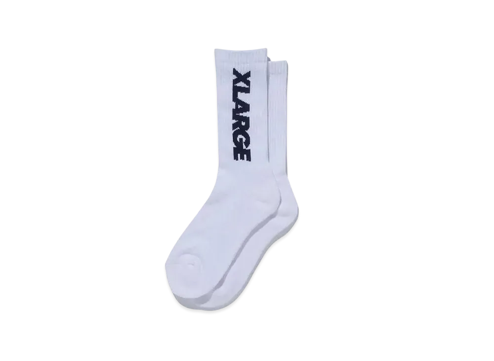 XLARGE Standard Logo Middle Socks "White"