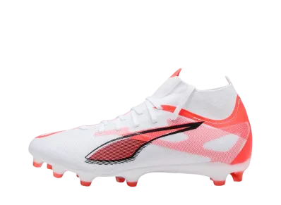 Puma Women's Ultra 5 Match+ FG/AG "Puma White/Puma Black/Glowing Red"