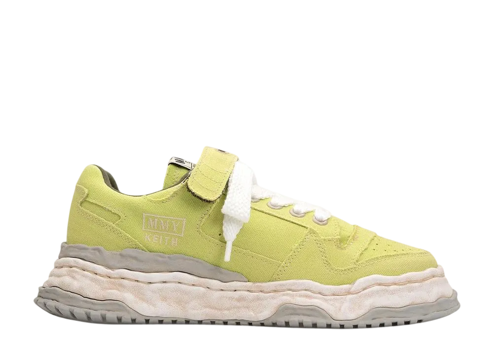 メゾンミハラヤスヒロ キース OG ソール ガーメントダイ キャンバス ロートップ スニーカー "グリーン" (A14FW710)