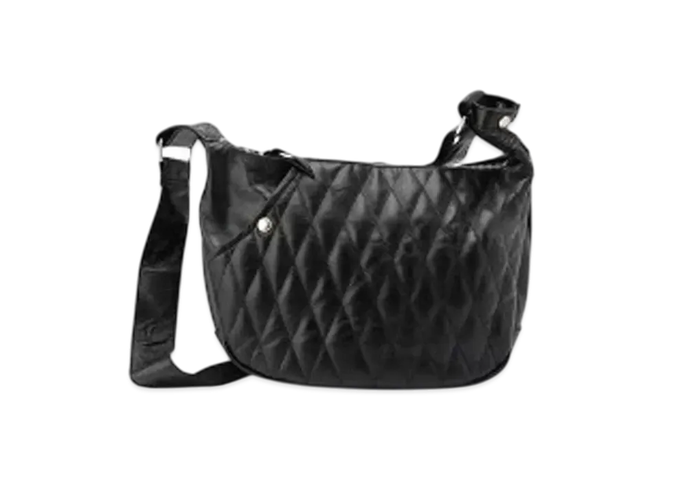 Schott Quilting Banana Bag "Black/Silver"