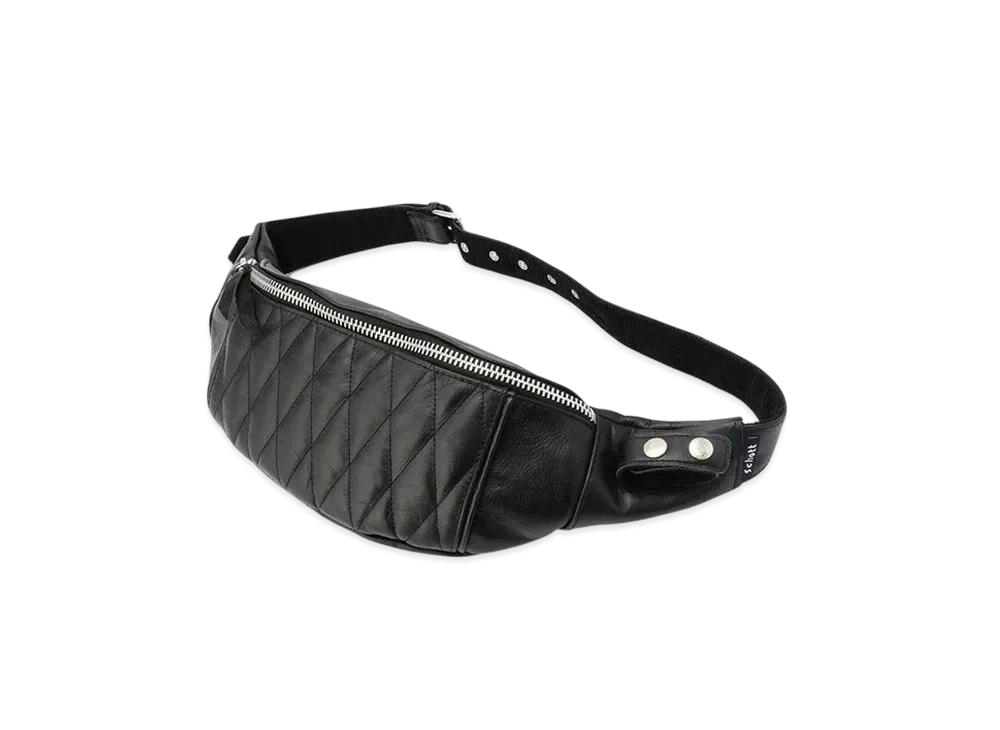 Schott Quilting Body Bag "Black/Silver"