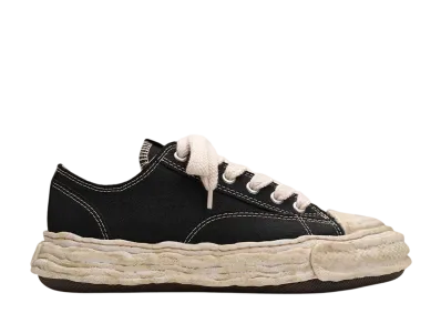 Maison MIHARA YASUHIRO PETERSON23 OG Sole Garment Dyed Canvas Low-top Sneaker "Black"