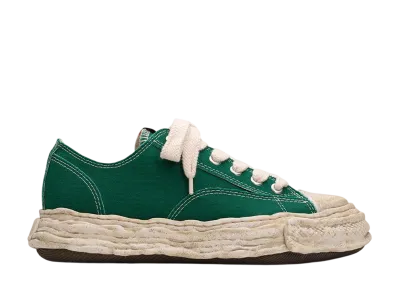 Maison MIHARA YASUHIRO PETERSON23 OG Sole Garment Dyed Canvas Low-top Sneaker "Green"