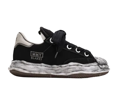 Maison MIHARA YASUHIRO BLAKEY PUFFER OG Sole Garment Dyed Canvas Low-top Sneaker "Black"