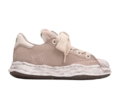 Maison MIHARA YASUHIRO BLAKEY PUFFER OG Sole Garment Dyed Canvas Low-top Sneaker "Gray"