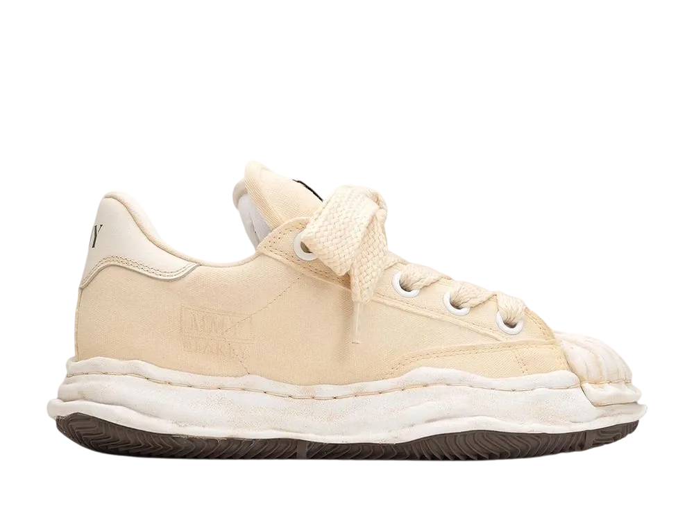 Maison MIHARA YASUHIRO BLAKEY PUFFER OG Sole Garment Dyed Canvas Low-top Sneaker "White"
