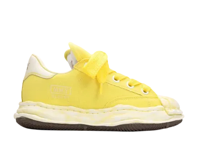 Maison MIHARA YASUHIRO BLAKEY PUFFER OG Sole Garment Dyed Canvas Low-top Sneaker "Yellow"