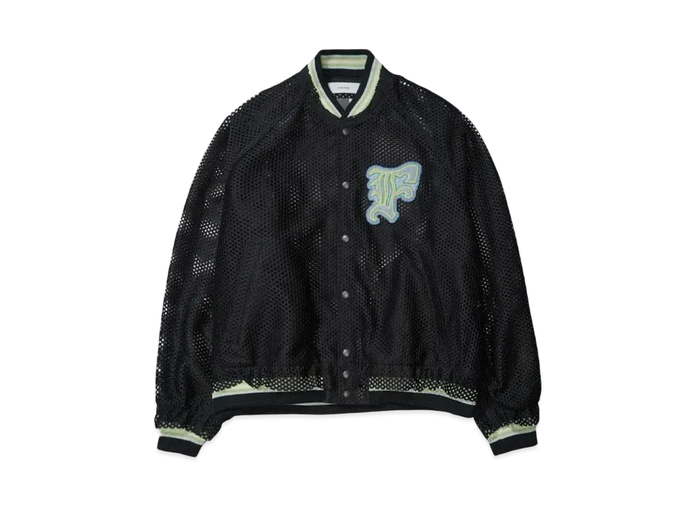 FACETASM MESH STADIUM JACKET "BLACK"