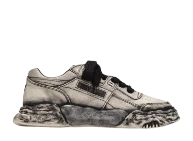 Maison MIHARA YASUHIRO PARKER OG Sole Faded Effect Leather Low-top Sneaker "Black"