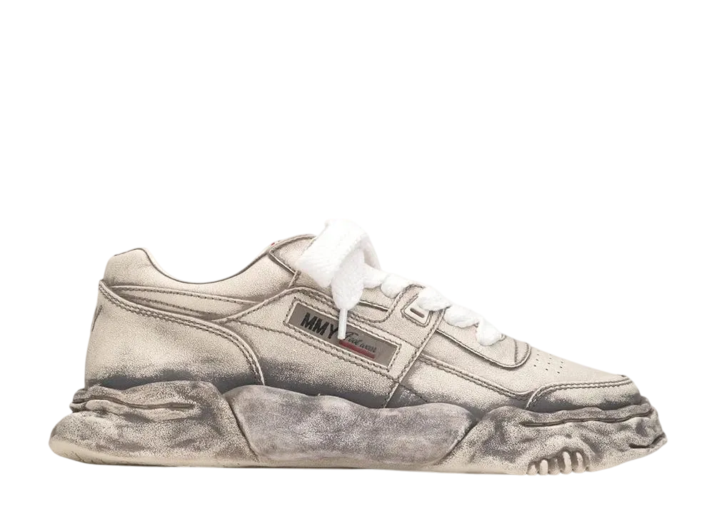 メゾンミハラヤスヒロ パーカー OG ソール フェイデッドエフェクトレザー ロートップ スニーカー "グレー" (A14FW735)