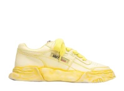 Maison MIHARA YASUHIRO PARKER OG Sole Faded Effect Leather Low-top Sneaker "Yellow"