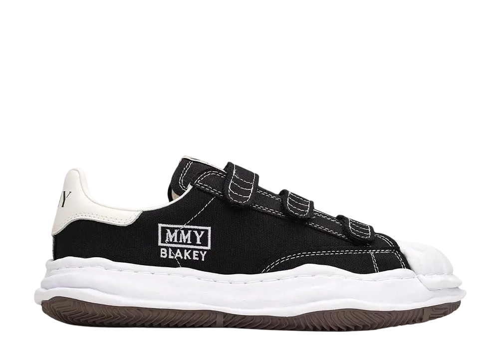 メゾンミハラヤスヒロ ブレイキー OG ソール キャンバス ロートップ ベルクロ スニーカー "ブラック" (A14FW741)