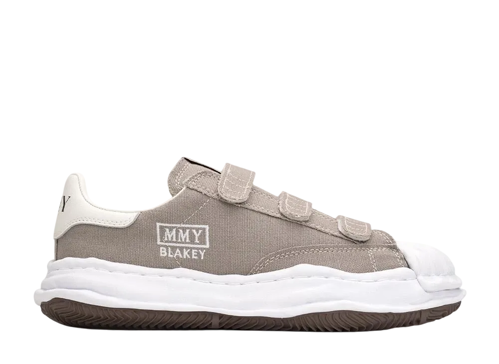メゾンミハラヤスヒロ ブレイキー OG ソール キャンバス ロートップ ベルクロ スニーカー "グレー" (A14FW741)