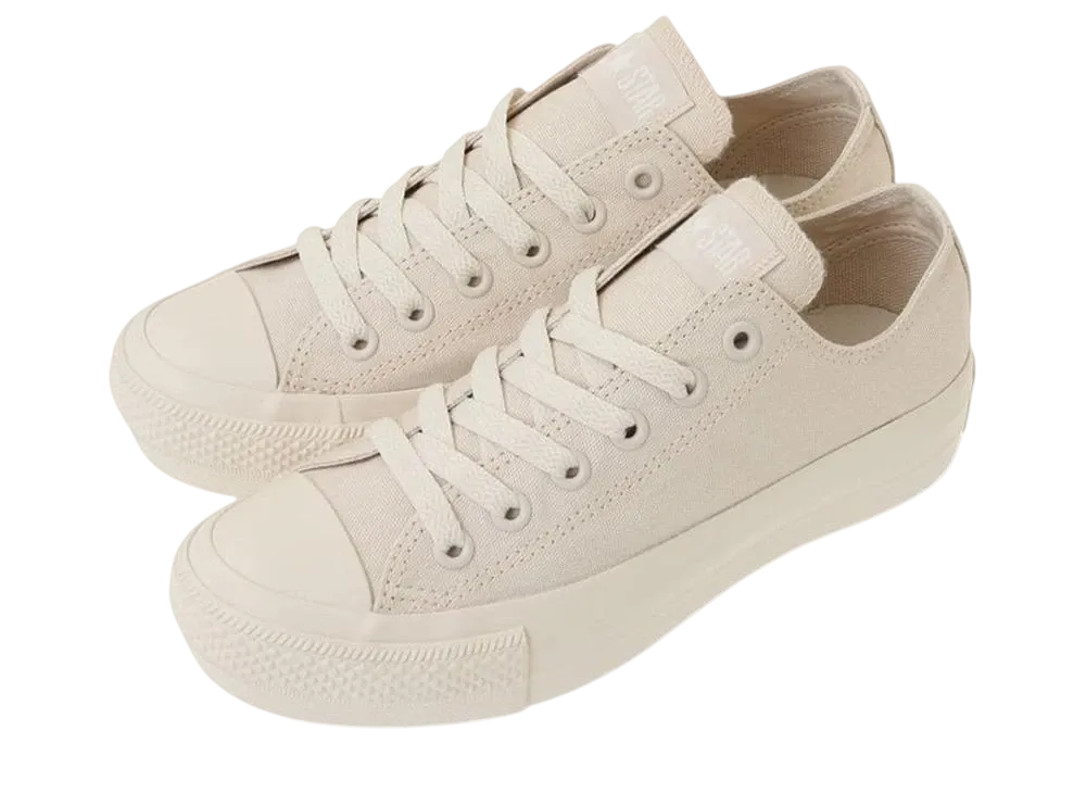 アース ミュージックアンドエコロジー × コンバース ウィメンズ オールスター PLTS OX "ライトベージュ"