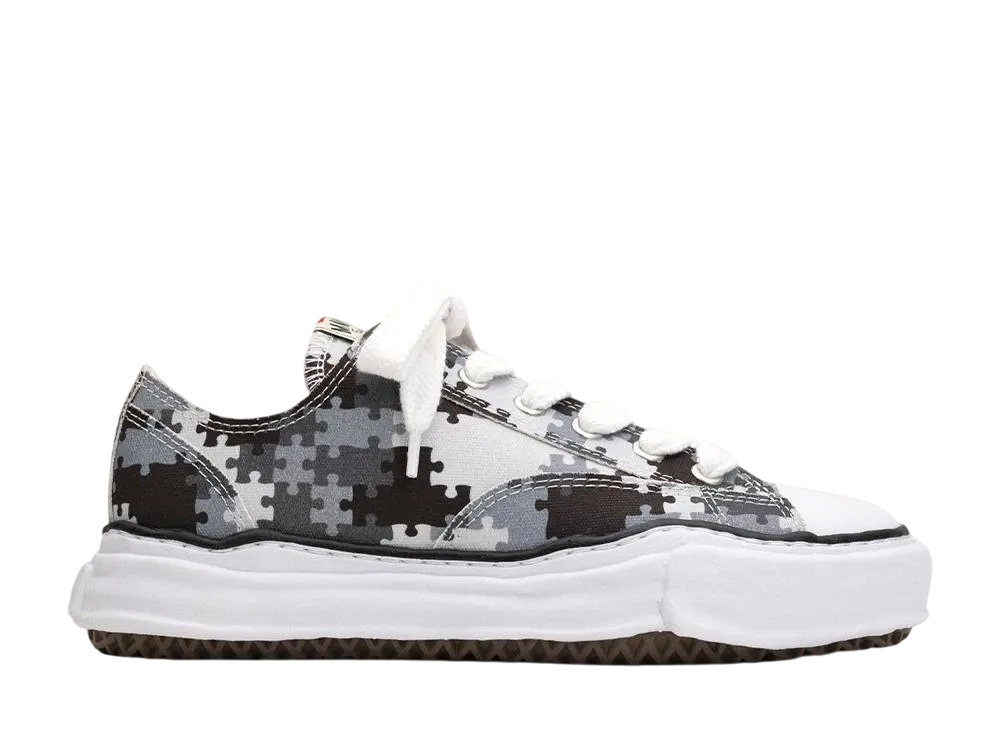 ピースアンドアフター × メゾンミハラヤスヒロ ピーターソン OG ソール キャンバス ロートップ スニーカー "ブラック" (C13FW716)