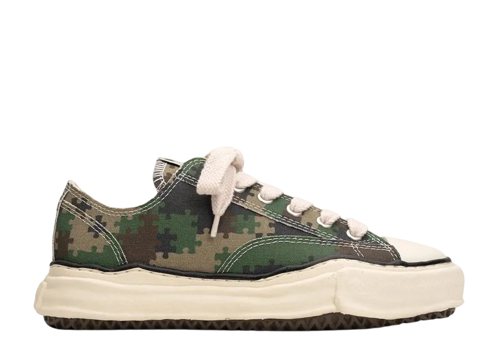 ピースアンドアフター × メゾンミハラヤスヒロ ピーターソン OG ソール キャンバス ロートップ スニーカー "カーキ" (C13FW716)