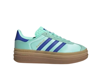 adidas Women's Gazelle Bold "Clear Mint/Lucid Blue/Gold Metallic"