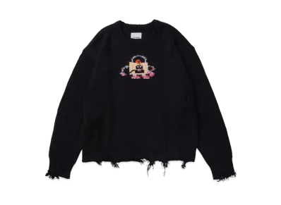 VAULTROOM Logo Damaged Sweater "Black"