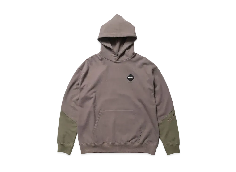F.C.Real Bristol Panel Baggy Sweat Hoodie "Light Brown"
