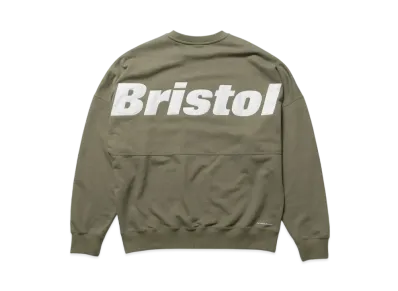 F.C.Real Bristol Big Logo Crewneck Baggy Sweat "Khaki"