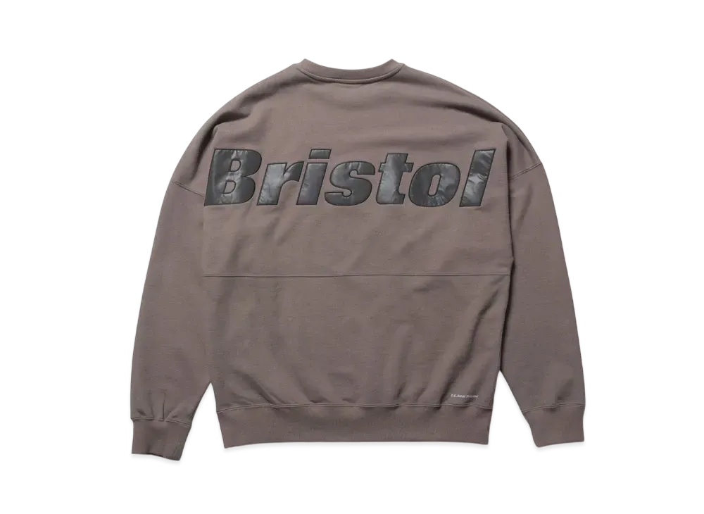 F.C.Real Bristol Big Logo Crewneck Baggy Sweat "Light Brown"
