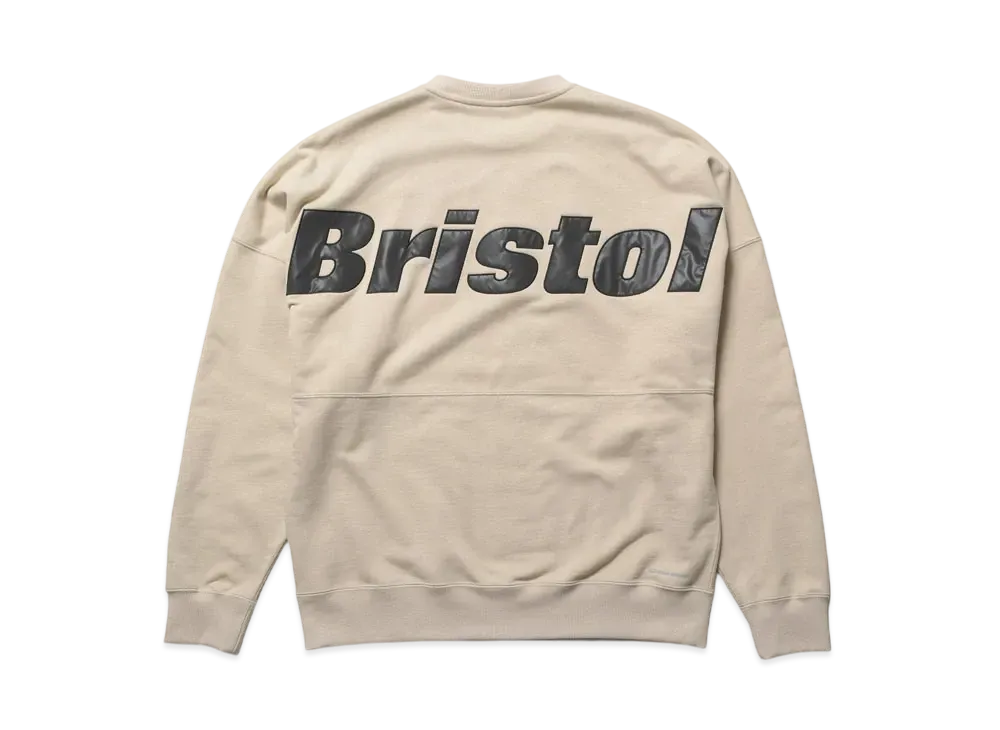 F.C.Real Bristol Big Logo Crewneck Baggy Sweat "Beige"