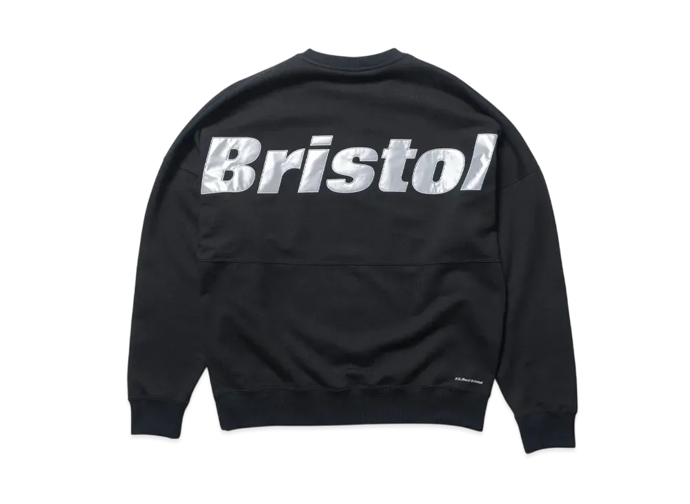 F.C.Real Bristol Big Logo Crewneck Baggy Sweat "Black"