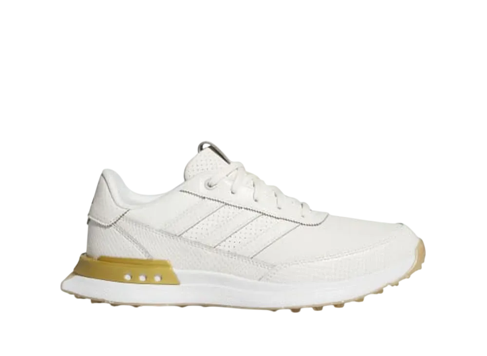 adidas Women's S2G 25 Leather Spikeless Golf "Off White/Gold Metallic/Gum"