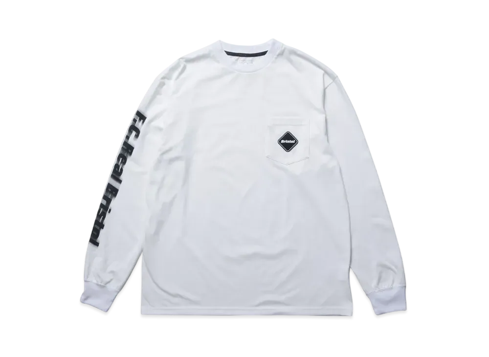 F.C.Real Bristol Blurred Logo L/S Team Pocket Tee "White"