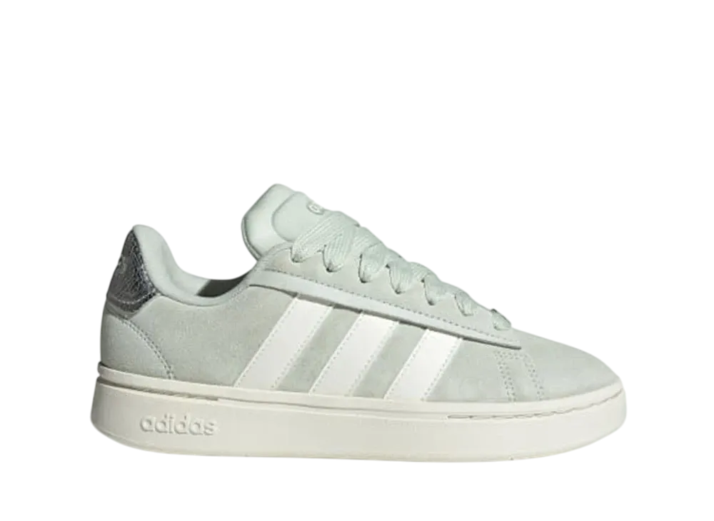 アディダス ウィメンズ グランドコート アルファ 00s "リネングリーン/オフホワイト/シルバーメタリック"