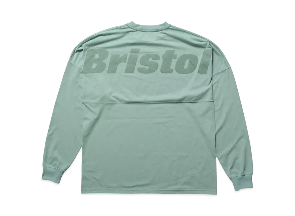 F.C.Real Bristol Big Logo L/S Baggy Tee "Khaki"