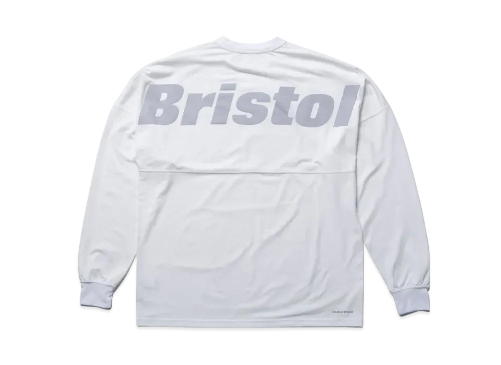 F.C.Real Bristol Big Logo L/S Baggy Tee "White"