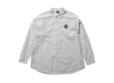 F.C.Real Bristol Big Logo L/S Baggy Shirt "Gray Stripe"