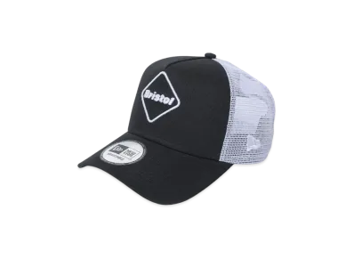 F.C.Real Bristol x NEW ERA 9Forty A-Frame Mesh Cap "Black/White"