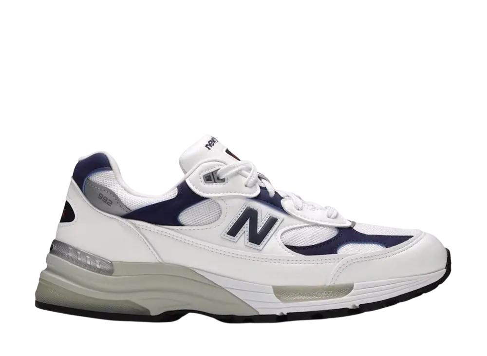 New Balance 992 Made in USA "White Navy"
