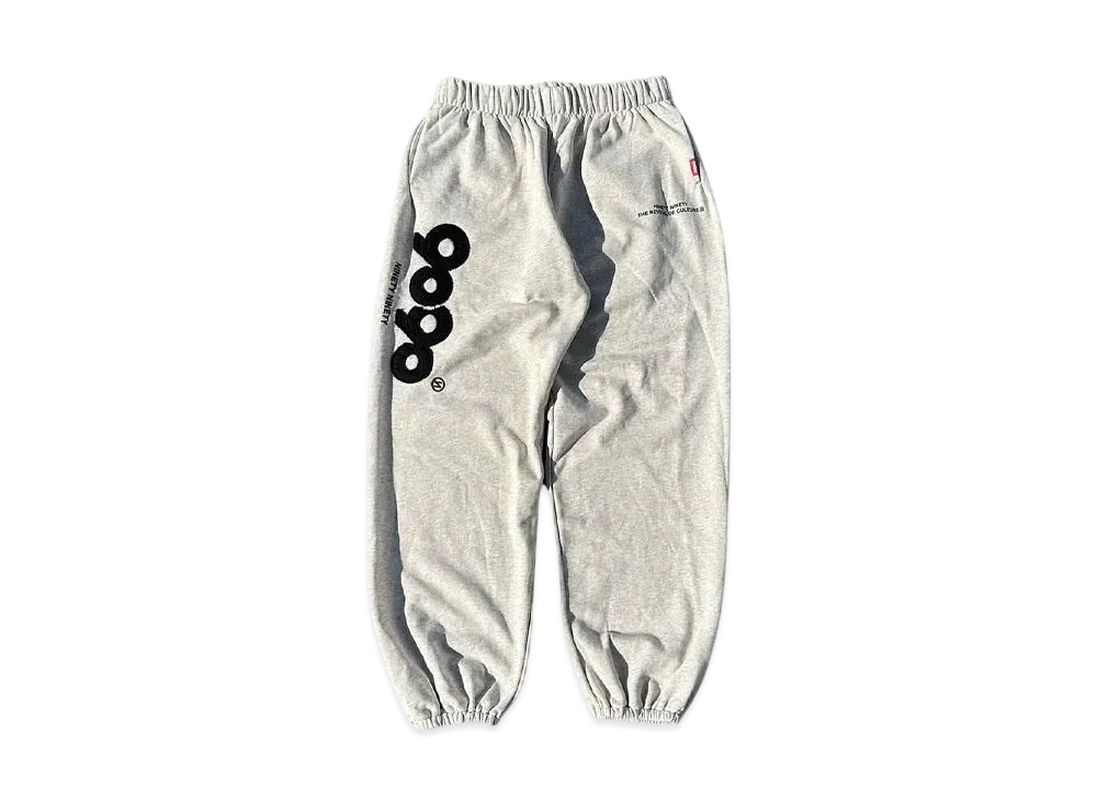 9090 9090 OG Logo Sweat Pants "HEATHER WHITE"