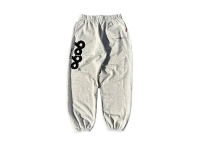 9090 9090 OG Logo Sweat Pants "HEATHER WHITE"