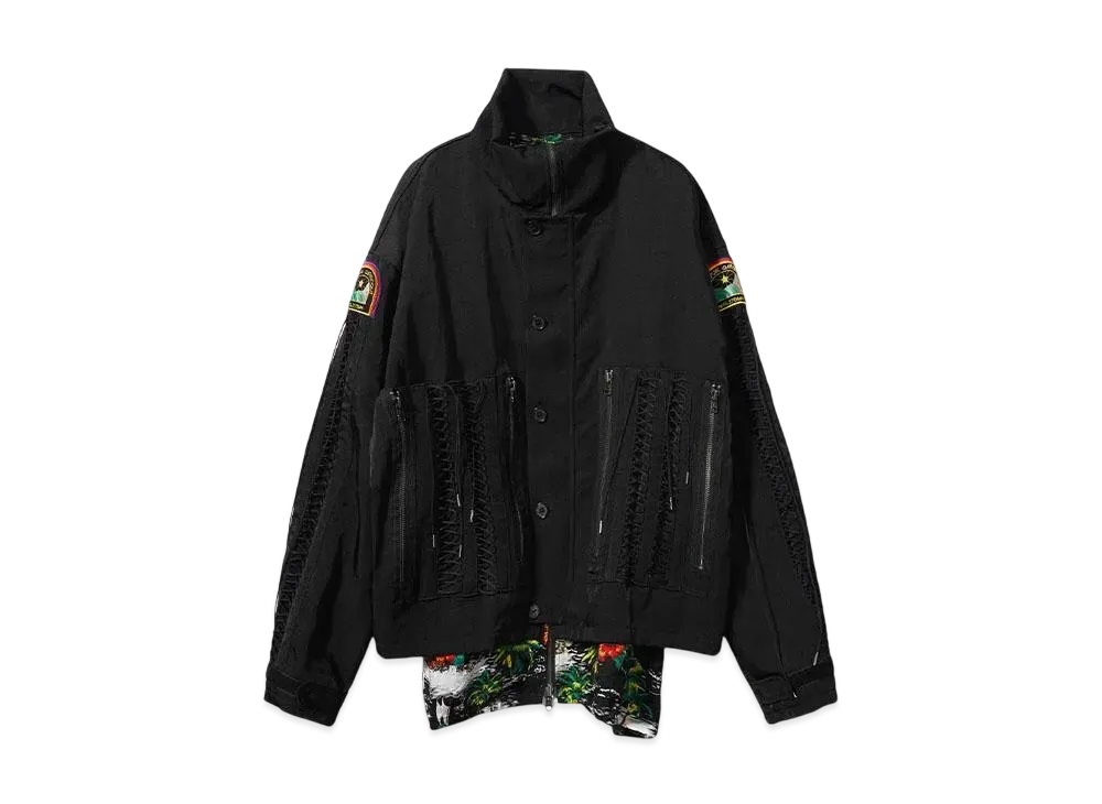 DAIRIKU "Astronaut" Code Jacket & Aloha Shirt "BLACK&BLACK"