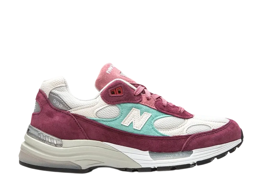 KITH × New Balance 992 Kithmas "Burgundy/White"