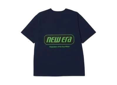 NEW ERA Short Sleeve Washed Cotton T-shirt Racer Logo "Light Navy"